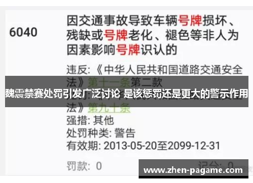 魏震禁赛处罚引发广泛讨论 是该惩罚还是更大的警示作用 魏震禁赛处罚引发广泛讨论 是该惩罚还是更大的警示作用